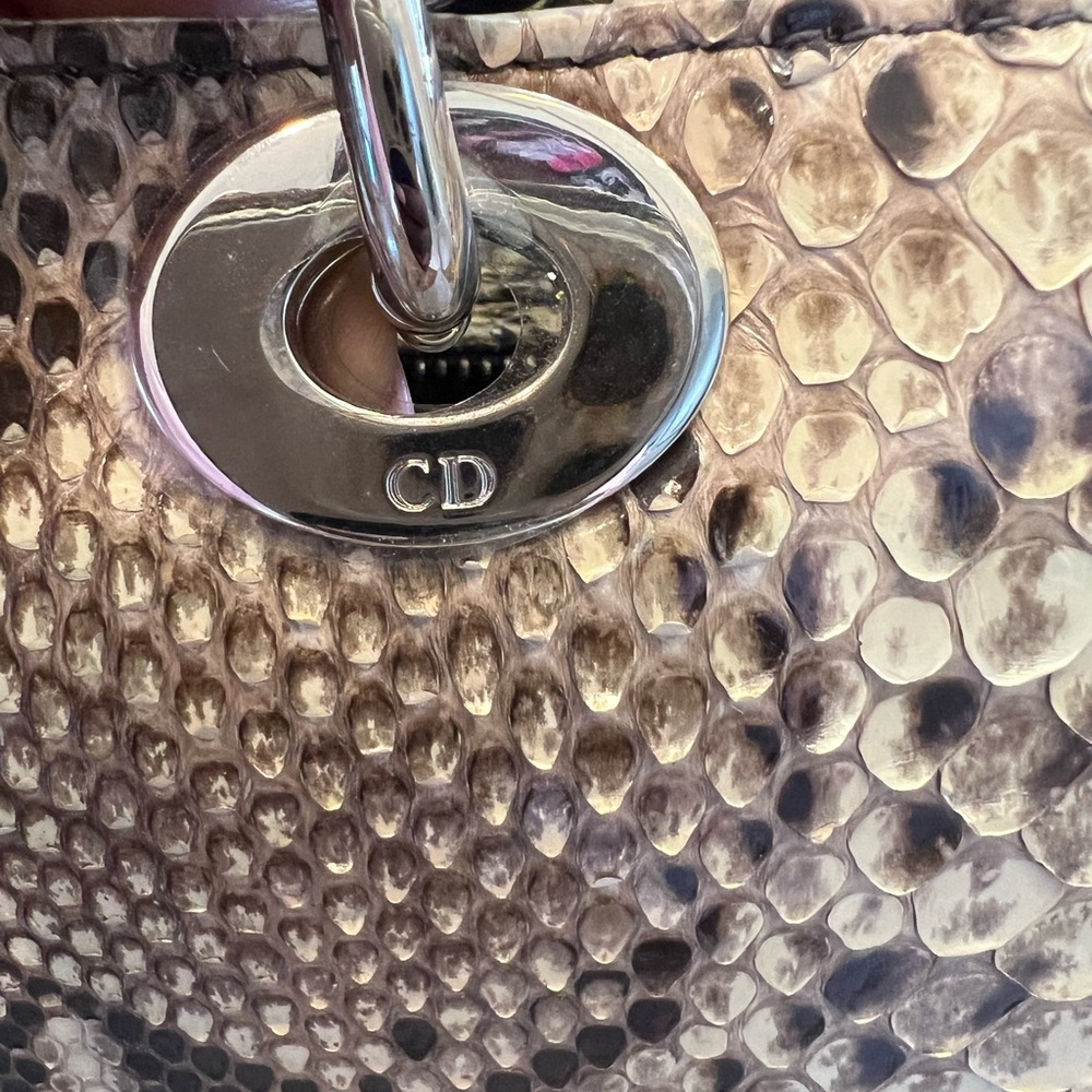 Large Python Lady Dior bag - Picture 9 of 14